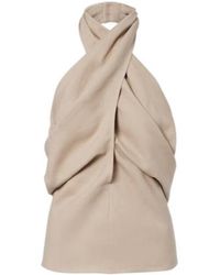 Magda Butrym - Draped Halterneck Linen Top - Lyst