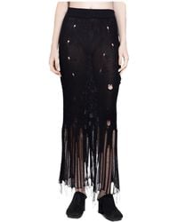 Uma Wang - Pierced Ribbed Skirt - Lyst