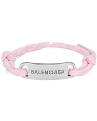 Balenciaga - Logo-Plaque Shoelace Bracelet - Lyst