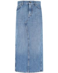 Givenchy - Logo Patch Denim Skirt - Lyst