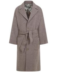 Etro - Belted Patch Pockets Wool Jacket For - Lyst