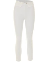 Elisabetta Franchi - High-Waist Slim Capri Pants - Lyst