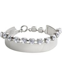 MM6 by Maison Margiela - Crystal Chain Bracelet - Lyst