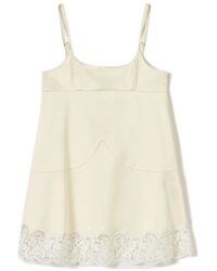 Stella McCartney - Lace-Trim Satin Mini Dress - Lyst