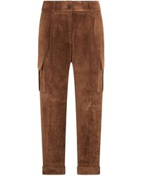 Peserico - Cropped Corduroy Cargo Pants - Lyst