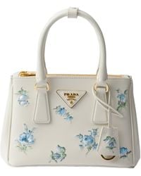 Prada - Galleria Printed Brushed Leather Mini-Bag - Lyst