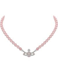 Vivienne Westwood - Messaline Beaded Choker Necklace - Lyst