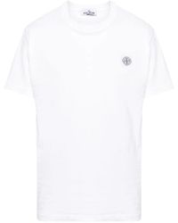 Stone Island - Logo Patch Crew-Neck T-Shirt - Lyst