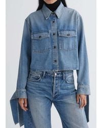 Agolde - Cropped Denim Shirt Jacket - Lyst