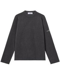 Stone Island - Loose-Fit Crewneck Jumper With Needle-Punched Star - Lyst