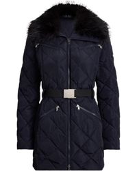 Ralph Lauren - Real Leather Medium Puffer Jacket - Lyst