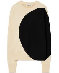 Tory Burch - Colorblock Crewneck Knitted Jumper - Lyst