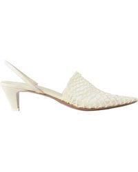 Neous - Acantho Fishnet And Leather Slingback Pumps - Lyst