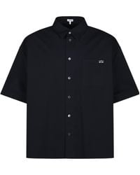 Loewe - Anagram-Embroidered Short-Sleeve Shirt - Lyst