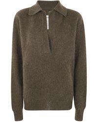 Uma Wang - Long-Sleeved Lapel Sweater - Lyst