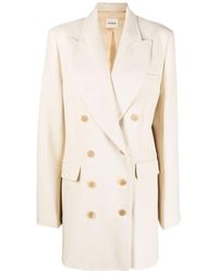 KHAITE - Double Breasted Tailored Blazer - Lyst