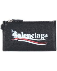 Balenciaga - Logo Printed Keyring Cardholder - Lyst