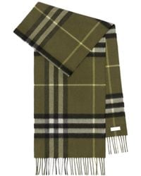 Burberry - Checked Fringed Edge Scarf - Lyst