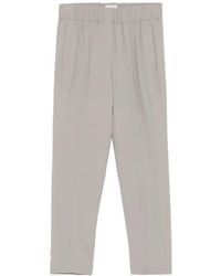 Brunello Cucinelli - Pleat Detailed Cropped Trousers - Lyst