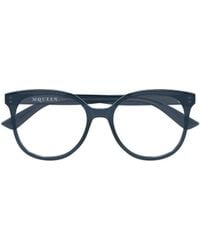 McQueen - Eyewear Round Frame Glasses - Lyst