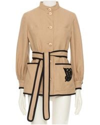 Valentino - Belted Button-Up Jacket - Lyst
