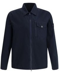 Stone Island - Compass Patch Zipped Jacket - Lyst