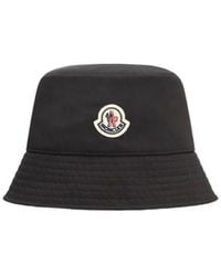 Moncler - Logo Patch Narrow Brim Bucket Hat - Lyst