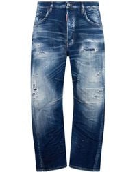 DSquared² - Five-Pocket Denim Jeans With Distressed Finish - Lyst