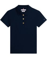Tommy Hilfiger - Button-Up Polo Top - Lyst