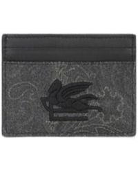 Etro - Pegaso Embroidered Paisley Card Holder - Lyst