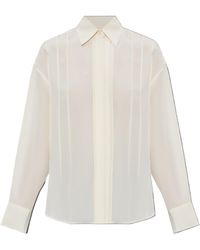 Victoria Beckham - Long Sleeved Pleat Detailed Shirt - Lyst