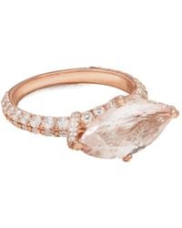 Diane Kordas - 18-Karat Rose And Diamond Pinky Ring - Lyst