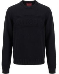 Gucci - Logo Intarsia Knit Jumper - Lyst