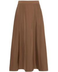 Max Mara - Belt-Loops Flared Maxi Skirt - Lyst