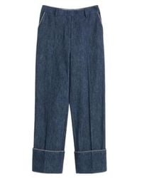 Valentino - Turn-Up Hem Wide Leg Jeans - Lyst