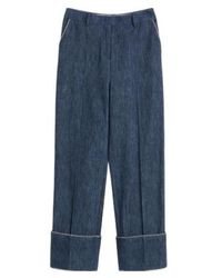 Valentino - Turn-Up Hem Wide Leg Jeans - Lyst