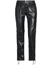 Isabel Marant - Solid Color Slim-Fit Leather Pants - Lyst