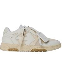 Off-White c/o Virgil Abloh - Slim Low Calfskin Leather Trainers - Lyst