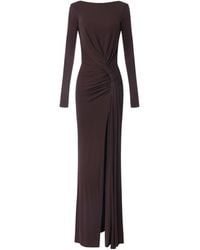 Elisabetta Franchi - Draped Open-Back Evening Dress - Lyst