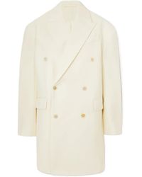 Wardrobe NYC - Oversized Double-Breasted Grain De Poudre Wool Coat - Lyst