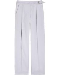 Sportmax - Buckle Wide-Leg Cotton-Blend Trousers - Lyst