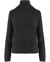 Allude - Ribbed Turtleneck Knitted Sweater - Lyst