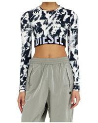 DIESEL - Melissa-D-Pop Logo Cropped Top - Lyst