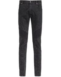 Balmain - Logo Debossed Skinny Jeans - Lyst