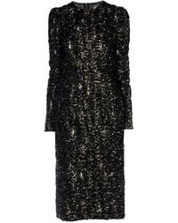 Dolce & Gabbana - Solidcolor Woven Longsleeve Dress - Lyst