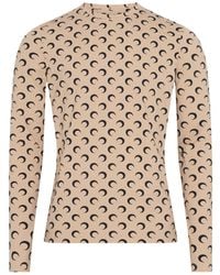 Marine Serre - Round-Neck Printed T-Shirt - Lyst