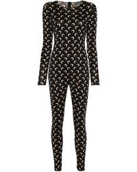 Marine Serre - Crescent Moon Printed Crewneck Jumpsuit - Lyst