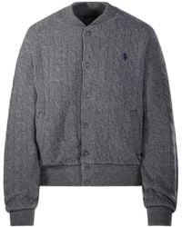 Polo Ralph Lauren - Ralph Lauren Cable-Knit Bomber Knitted Jacket - Lyst