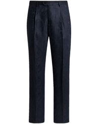 Etro - Jacquard Straight Leg Trousers - Lyst