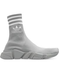 Balenciaga - X Adidas Logo Embroidered Sock Sneakers - Lyst